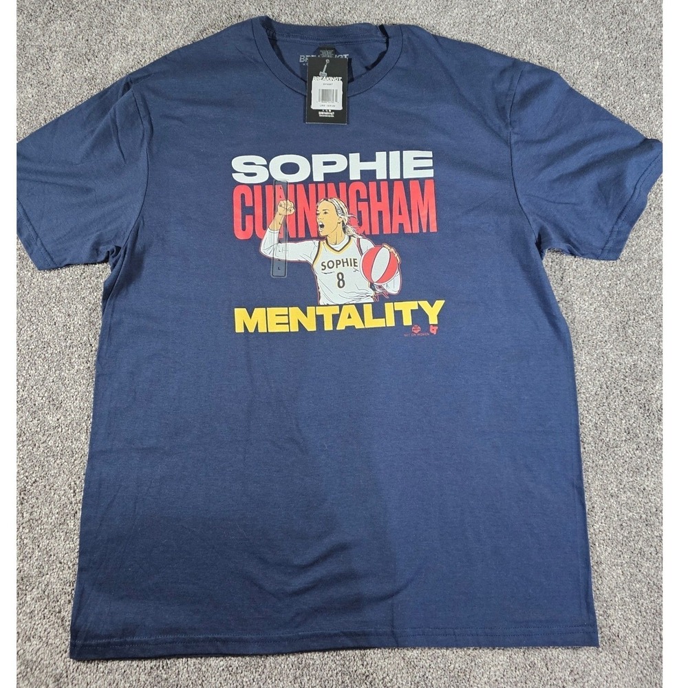 BreakingT T-Shirt Mens L Navy Sophie Cunningham Mentality WNBA Graphic Fan Gear
